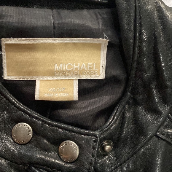 Michael Kors Leather Jacket XS - Picture 2 of 5